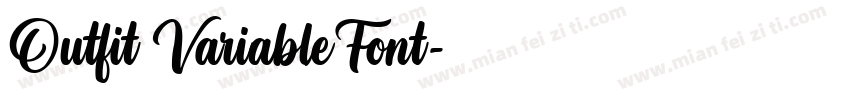 Outfit VariableFont字体转换